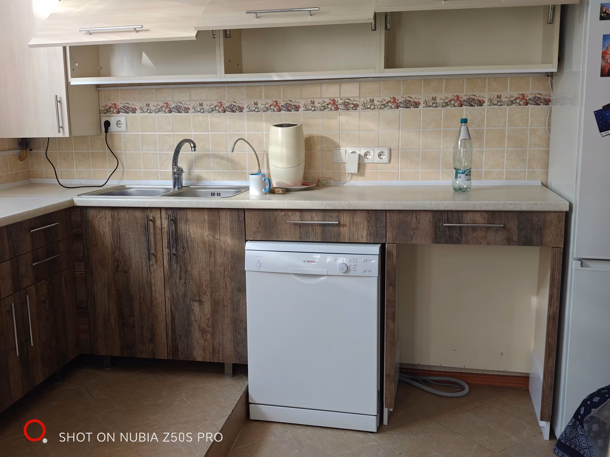 Zona chiuvetei cu fațade noi stejar rustic
